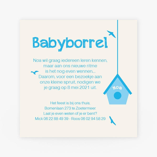 KB370-J babyborrelkaart